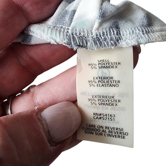 Calvin Klein Womens Sleeveless Ruched Leopard Print Top Large - Picture 5 of 11